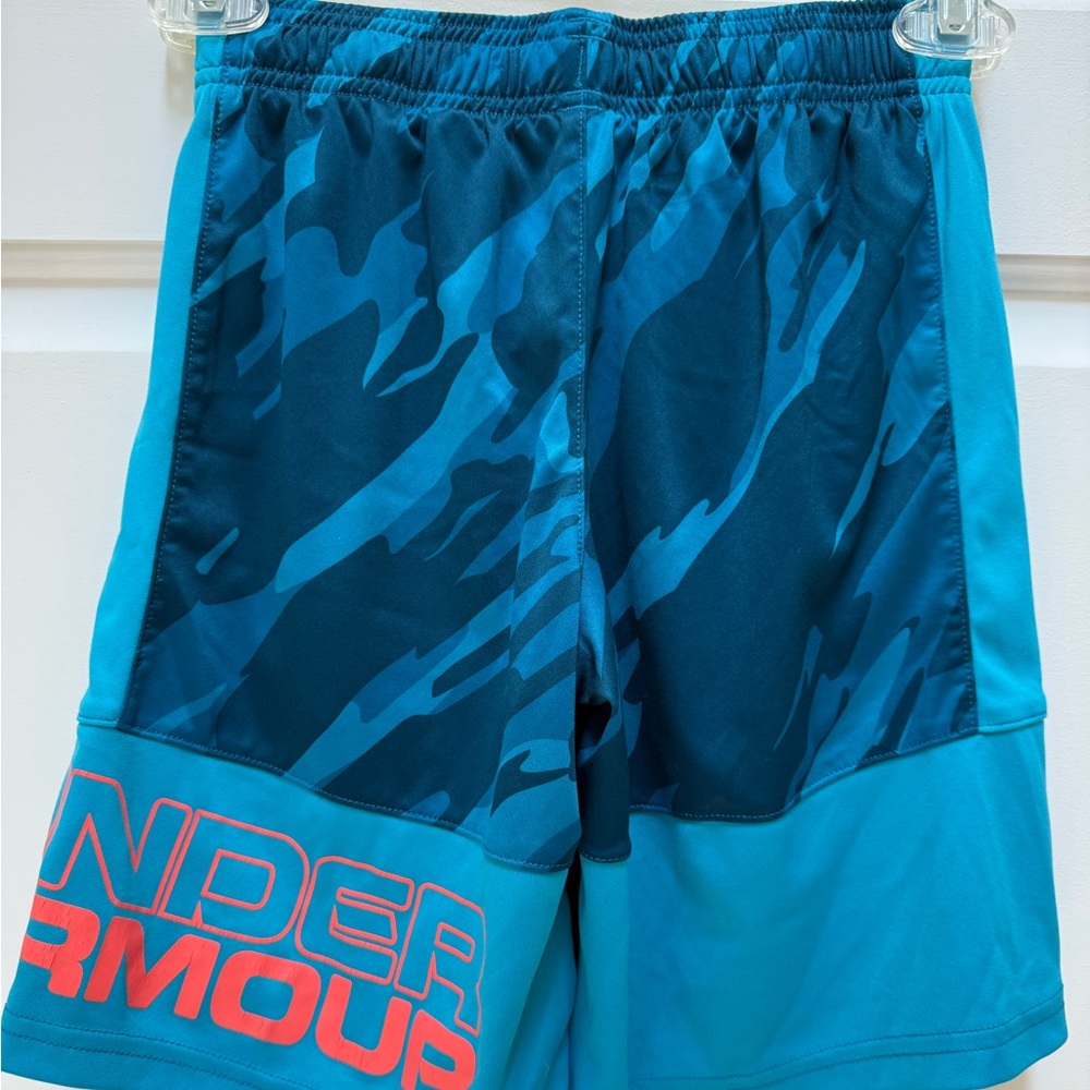 Under Armour Teal and Navy Patterned Shorts